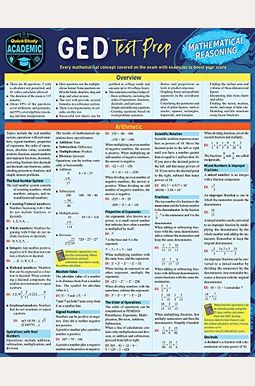 Ged Test Prep - Mathematical Reasoning: A Quickstudy Laminated Reference Guide