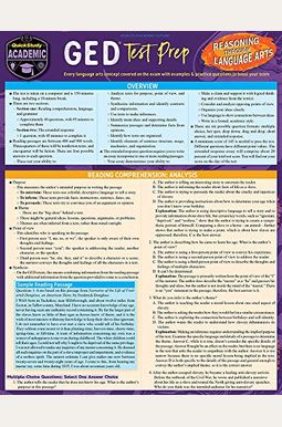 Ged Test Prep - Reasoning Through Language Arts: A Quickstudy Laminated Reference Guide