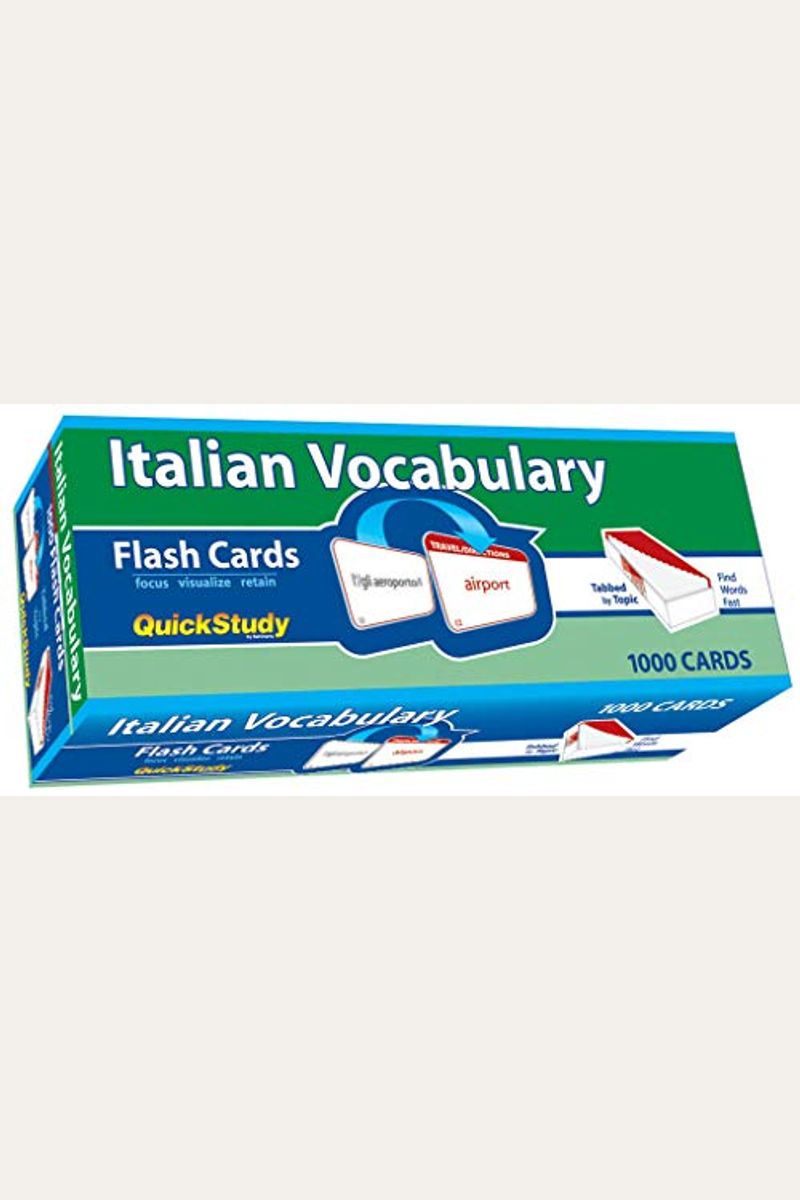 Italian Vocabulary Flash Cards (1000 Cards): A Quickstudy Reference Tool
