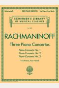 Three Piano Concertos: Nos. 1, 2, And 3: Schirmer Library Of Classics Volume 2087 2 Pianos, 4 Hands