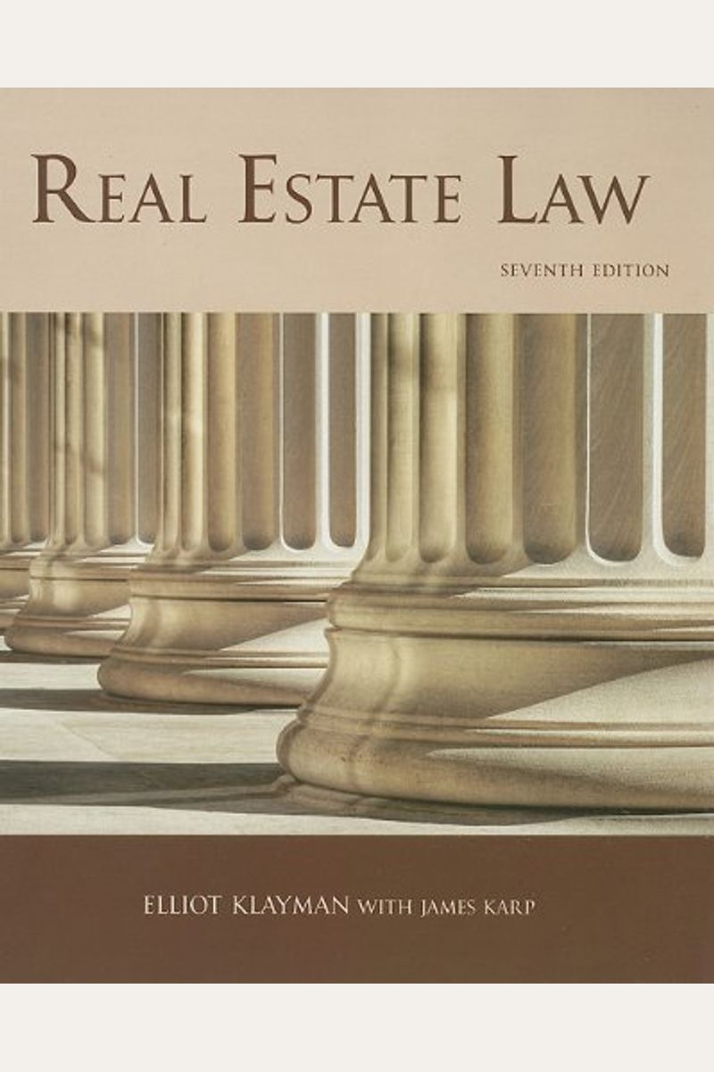 Buy Real Estate Law Book By Elliott Klayman