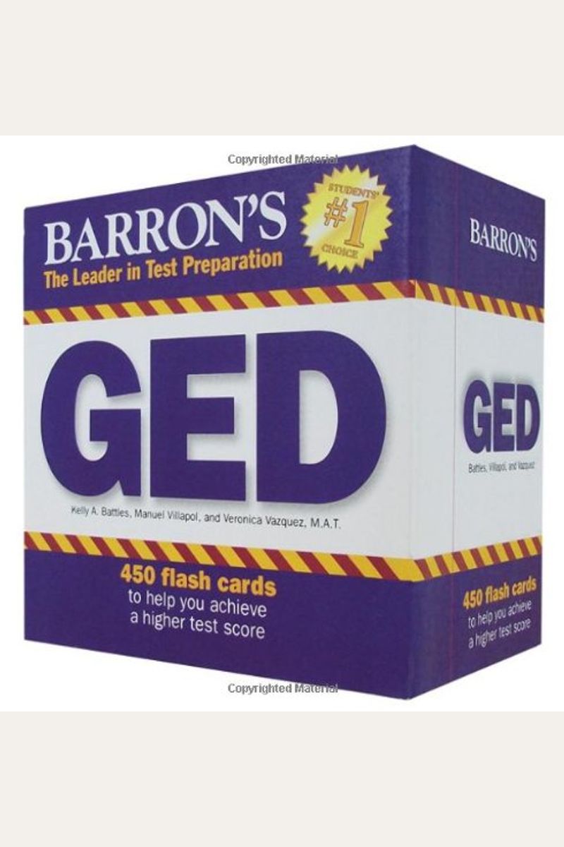 Buy Barron's Ged Flash Cards Book By Kelly A Battles