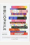 Bibliophile Notes: 20 Different Notecards & Envelopes (Notecards For Book Lovers, Illustrated Notecards, Stationery) [With Envelope]