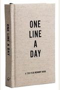 Canvas One Line a Day: A Five-Year Memory Book (Yearly Memory Journal and Diary, Natural Canvas Cover)