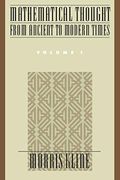 Mathematical Thought From Ancient To Modern Times