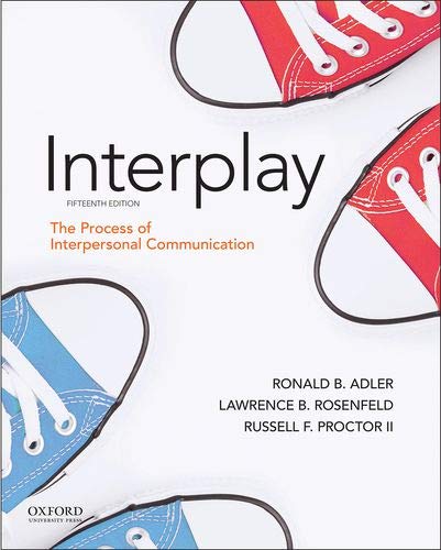 Buy Interplay: The Process Of Interpersonal Communication Book By ...