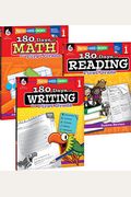 180 Days Of Reading, Writing, And Math For First Grade 3-Book Set