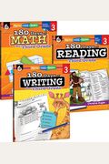 180 Days Of Reading, Writing And Math For Third Grade 3-Book Set