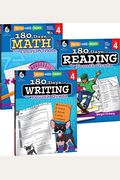 180 Days Of Reading, Writing And Math For Fourth Grade 3-Book Set