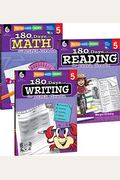 180 Days Of Reading, Writing And Math For Kindergarten 3-Book Set