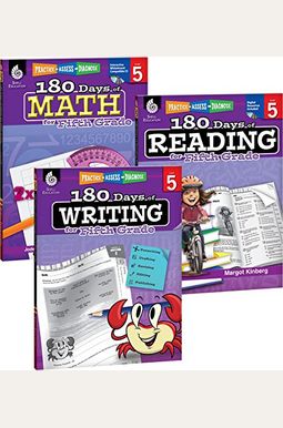 180 Days Of Reading, Writing And Math For Kindergarten 3-Book Set 180 Days Of Reading, Writing And Math For Kindergarten 3-Book Set