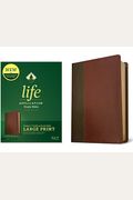Nlt Life Application Study Bible, Third Edition, Large Print (Red Letter, Leatherlike, Brown/Tan)