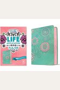 Nlt Girls Life Application Study Bible (Leatherlike, Teal/Pink Flowers)