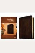 Every Man's Bible Niv, Large Print, Deluxe Explorer Edition (Leatherlike, Rustic Brown)
