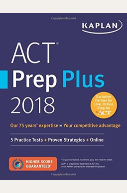 Buy Act Prep Plus 2020: 5 Practice Tests + Proven Strategies + Online ...
