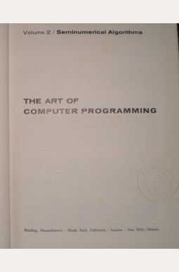 Buy The Art Of Computer Programming ( Volume 2 - Book By: Donald Knuth