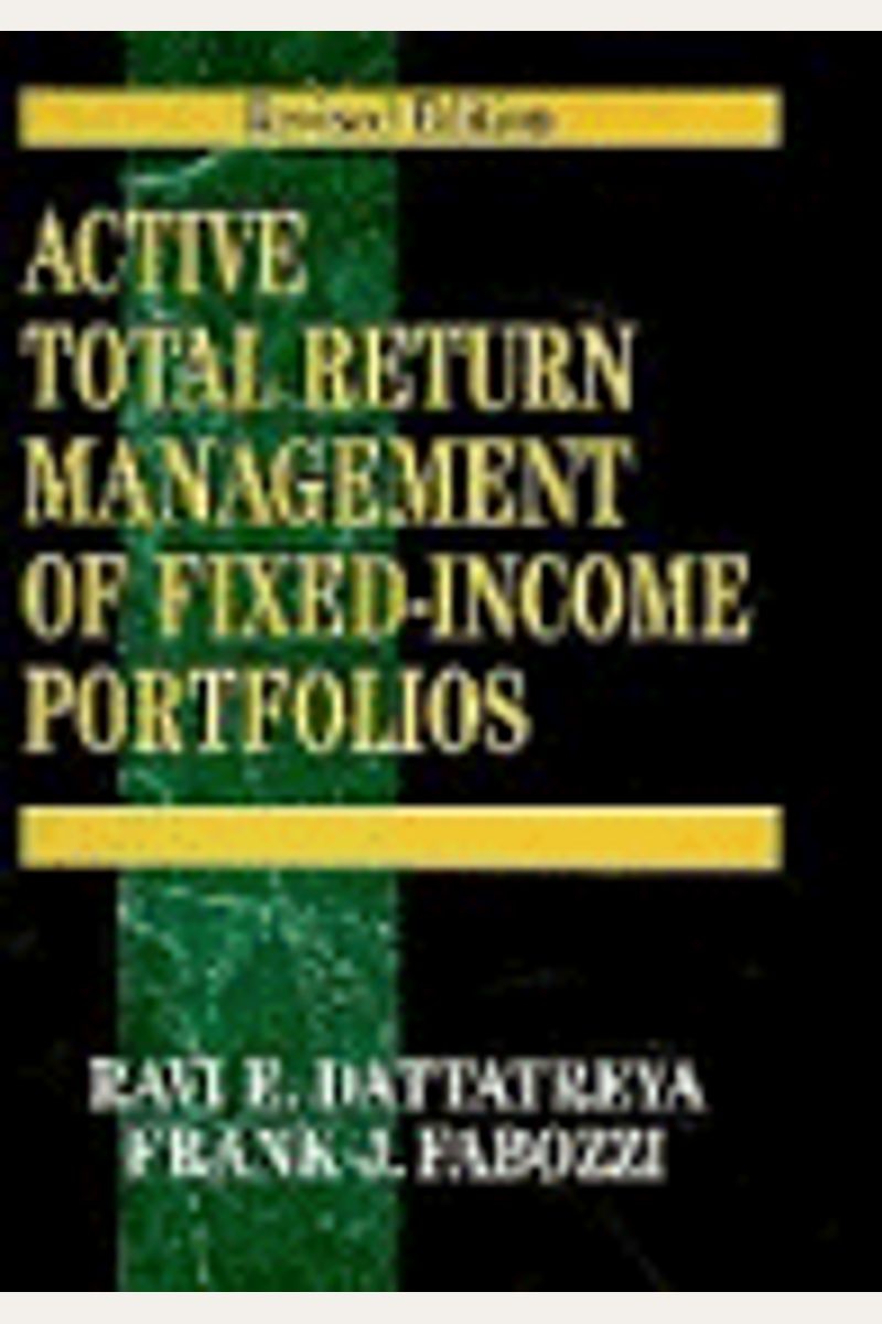 Buy Active Total Return Management Of Portfolios Risk