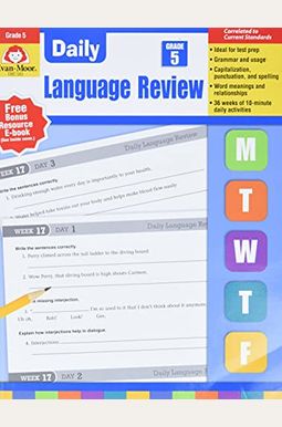 Daily Language Review, Grade 5 Teacher Edition Daily Language Review, Grade 5 Teacher Edition