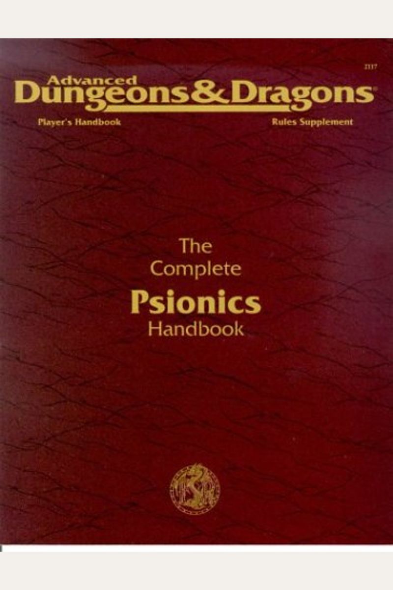 Dungeons And Dragons: Advanced Dungeons And Dragons: Phbr5, Complete Psionics Handbook