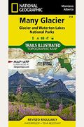 National Geographic: Glacier And Waterton Lakes National Parks Wall Map (24 X 36 Inches)
