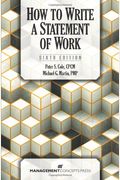 How To Write A Statement Of Work, Sixth Edition