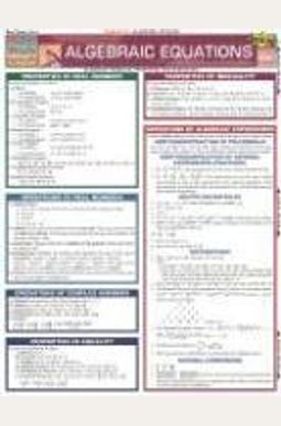 Algebraic Equations (Quickstudy: Academic) Algebraic Equations (Quickstudy: Academic)