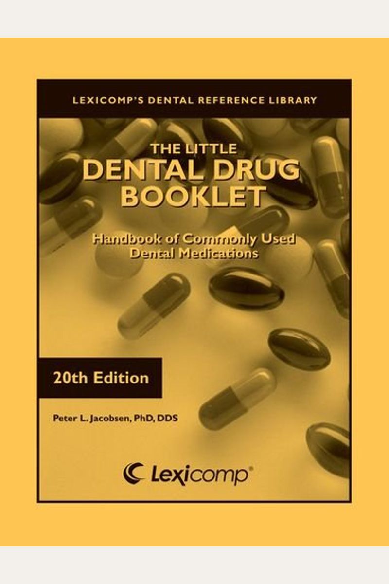 Buy The Little Dental Drug Booklet Book By Peter L Jacobsen
