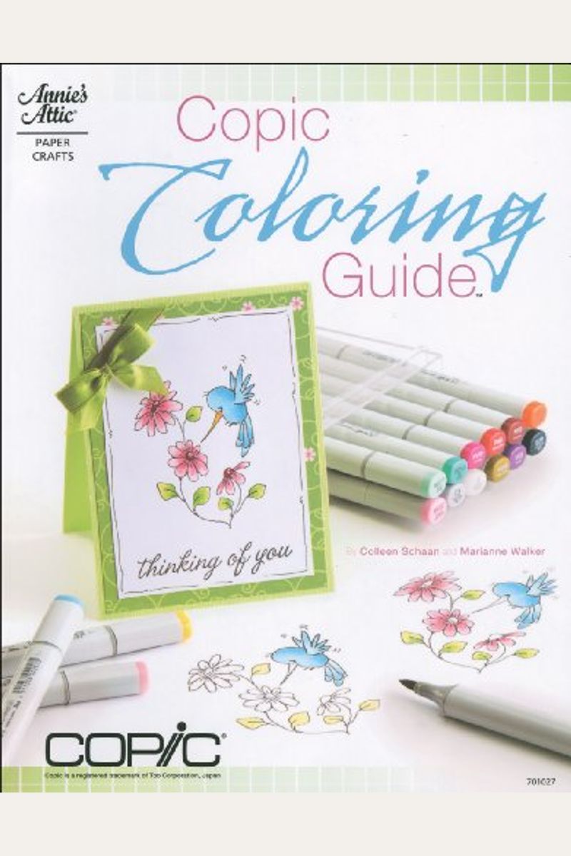 Buy Copic Markers Coloring Guide Book By Colleen Schaan