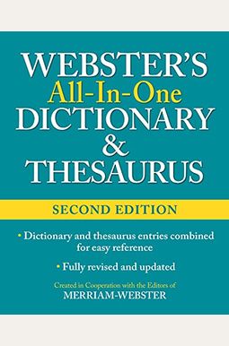 Buy Webster's All-In-One Dictionary & Thesaurus, Second Edition Book By ...