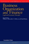 Business Organization And Finance: Legal And Economic Principles