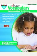 Everyday Vocabulary Intervention Activities For Grade K Teacher Resource