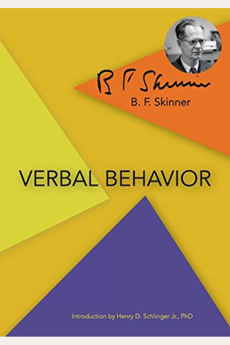Buy Verbal Behavior Book By B F Skinner