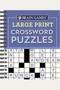 Brain Games - Large Print Crossword Puzzles (Purple)