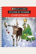 Brain Games - Sticker By Number: Christmas (28 Images To Sticker - Reindeer Cover): Volume 1