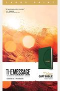 The Message Deluxe Gift Bible, Large Print (Leather-Look, Teal): The Bible In Contemporary Language