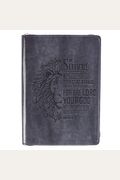 Strong & Courageous Classic Lux-Leather Zip Journal