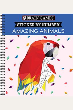 Brain Games - Sticker By Number: Amazing Animals Brain Games - Sticker By Number: Amazing Animals