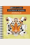 Brain Games - Sticker By Number: Animals - 2 Books In 1 (42 Images To Sticker)