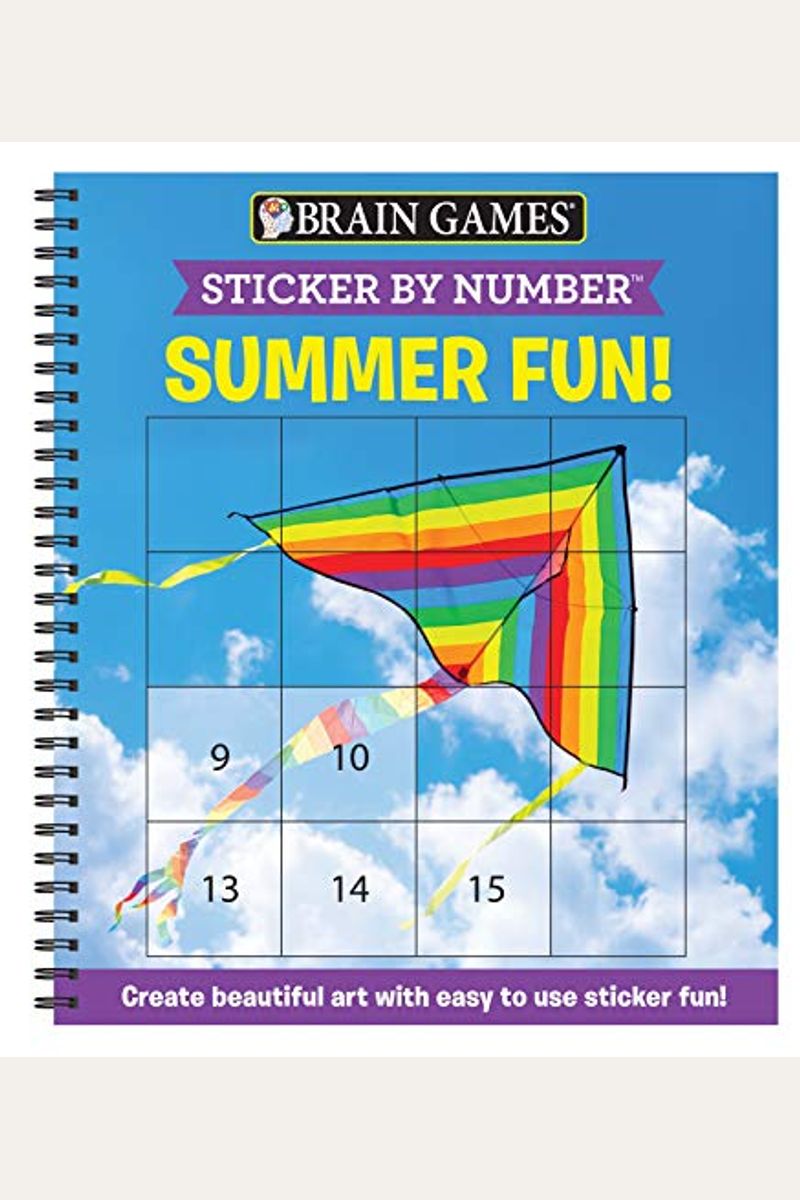 Brain Games - Sticker By Number: Summer Fun! (Easy - Square Stickers): Create Beautiful Art With Easy To Use Sticker Fun!