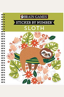 Brain Games - Sticker By Number: Sloth Brain Games - Sticker By Number: Sloth