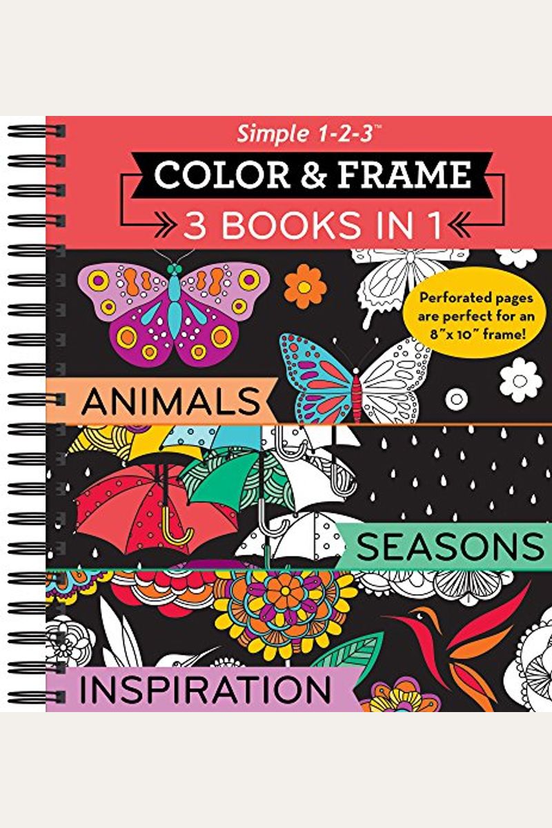 Color & Frame - 3 Books in 1 - Nature, Country, Patchwork (Adult Coloring  Book) - by New Seasons & Publications International Ltd (Spiral Bound)