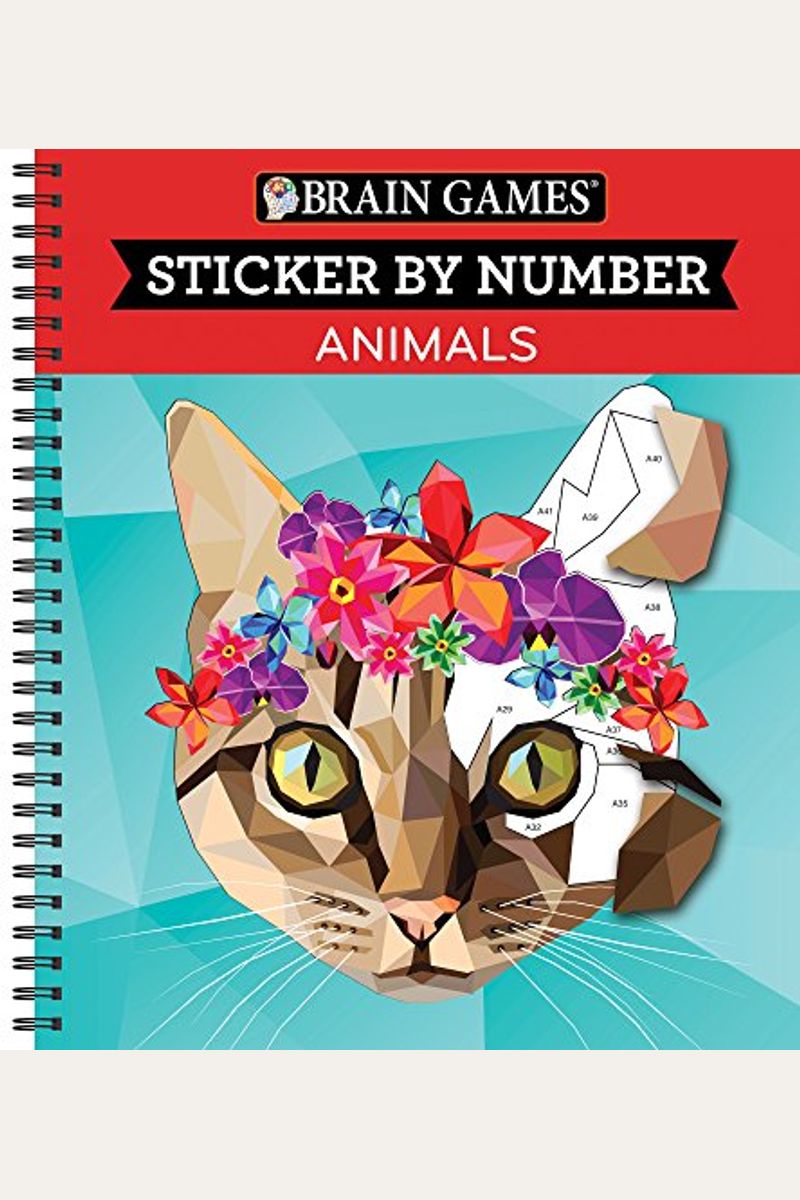 Brain Games - Sticker By Number: Animals (28 Images To Sticker)