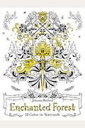 Enchanted Forest: 12 Color-In Notecards