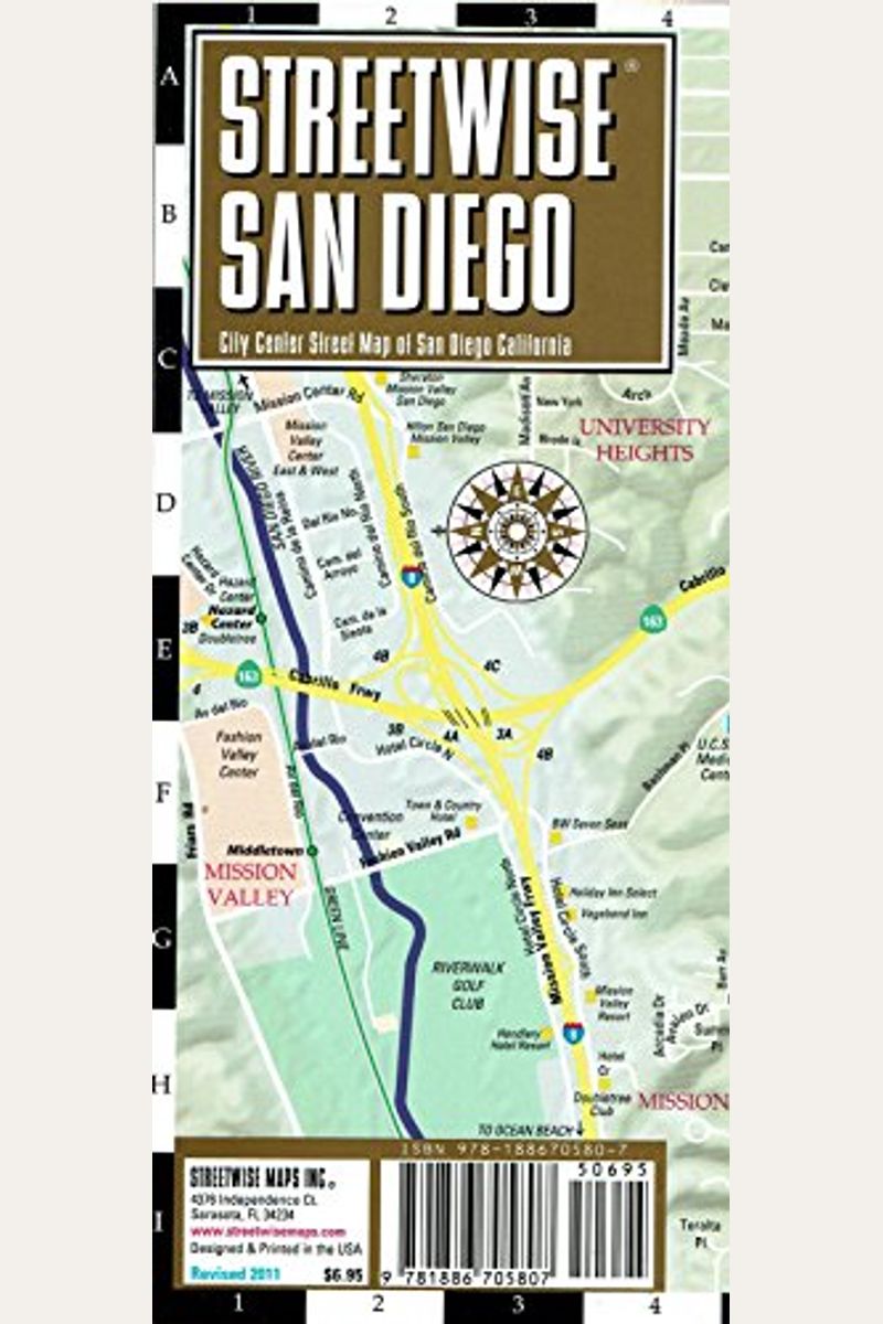 Buy Streetwise San Diego Map Laminated City Street Map Of San Diego