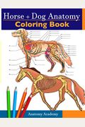 Horse + Dog Anatomy Coloring Book: 2-In-1 Compilation Incredibly Detailed Self-Test Equine & Canine Anatomy Color Workbook Perfect Gift For Veterinary