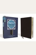 NIV Study Bible, Fully Revised Edition, Large Print, Bonded Leather, Black, Red Letter, Comfort Print