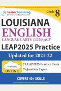 Leap Test Prep: Grade 8 English Language Arts Literacy (Ela) Practice Workbook And Full-Length Online Assessments: Leap Study Guide
