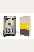Niv, Boys' Backpack Bible, Compact, Leathersoft, Yellow/Gray, Red Letter Edition, Comfort Print
