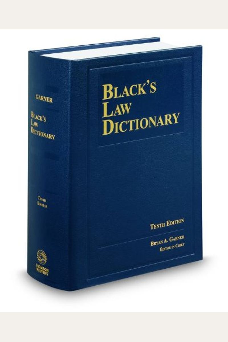 Buy Black's Law Dictionary 10th Edition, Hardcover Book By Ed B Garner