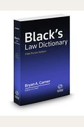 Blacks Law Dict Pckt 5/E